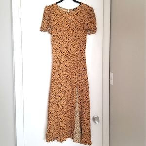 AFRM Cheetah Print Maxi Dress with Open Back NWT